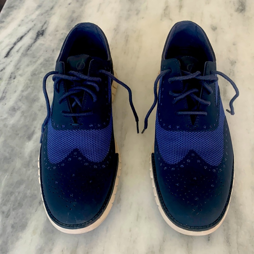 COLE HAAN Zerogrand No Stitch Oxford Blue Sz 11.5M